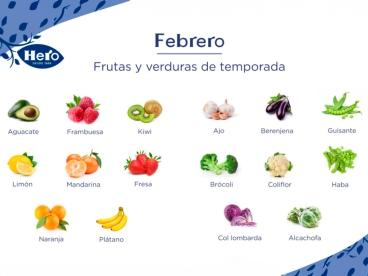 Calendario de frutas y verduras de febrero