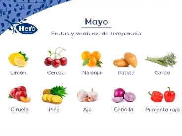 Frutas y verduras de mayo